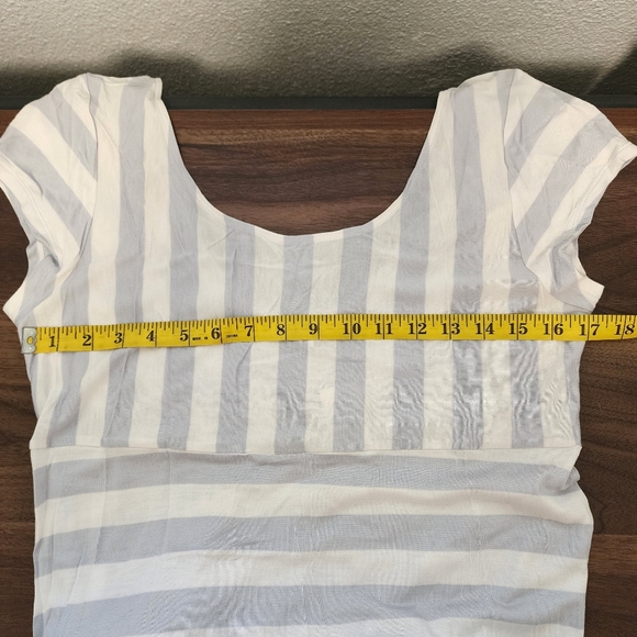 NWT Gap Maternity Striped Ballet Back Hi-Low Maxi Dress - Picture 8 of 9